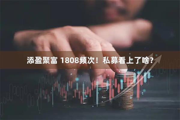 添盈聚富 1808频次！私募看上了啥？