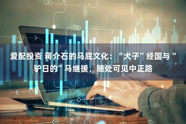 爱配投资 蒋介石的马屁文化:“犬子”经国与“驴日的”马继援,随处可见中正路