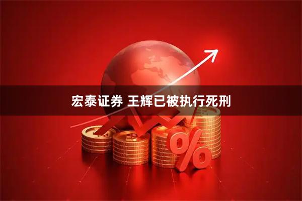 宏泰证券 王辉已被执行死刑